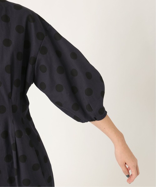 「VERMEIL par iena」 7分袖ワンピース 38 カーキ レディース_画像6