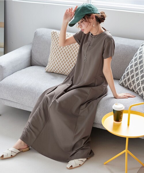 「Tiaclasse」 半袖ワンピース M ブルー レディース_画像4