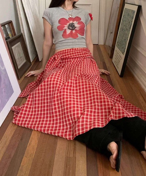 「MEMECLE」 半袖カットソー FREE ブラック レディース_画像5