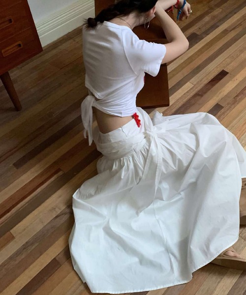 「MEMECLE」 半袖カットソー FREE ブラック レディース_画像7