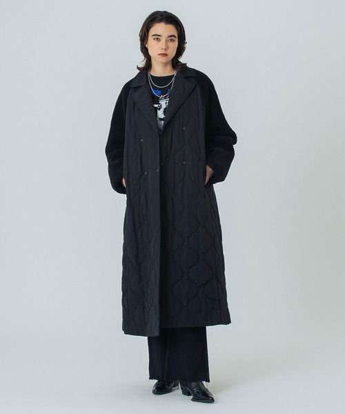 コート アウター (CREOLME)QUILTED LONG COAT レディースの画像