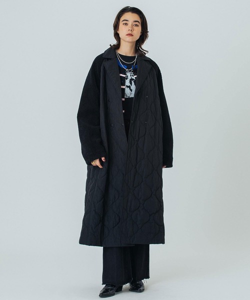 コート アウター (CREOLME)QUILTED LONG COAT レディースの画像