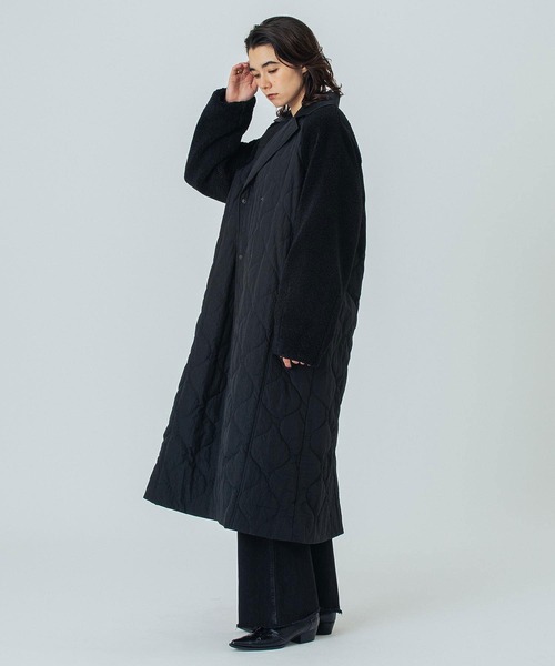 コート アウター (CREOLME)QUILTED LONG COAT レディースの画像