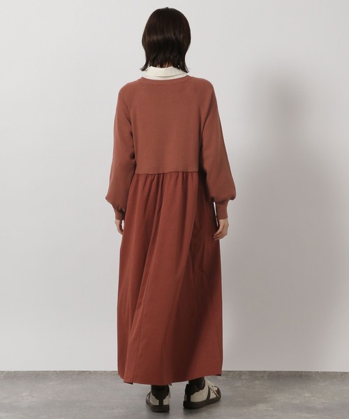 LAKOLE（ラコレ） ワンピース 布帛ドッキングニットワンピース