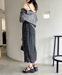 「one after another NICE CLAUP」 キャミソールワンピース FREE ホワイト レディースの画像5