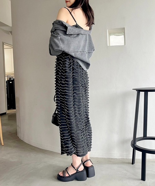 「one after another NICE CLAUP」 キャミソールワンピース FREE ホワイト レディースの画像5