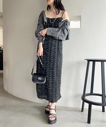 「one after another NICE CLAUP」 キャミソールワンピース FREE ホワイト レディースの画像6