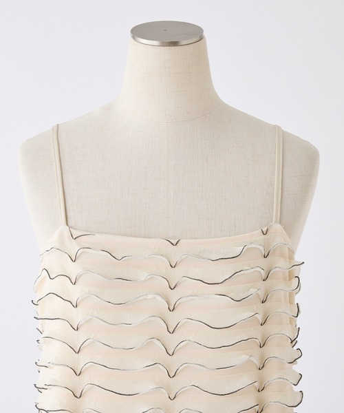 「one after another NICE CLAUP」 キャミソールワンピース FREE ホワイト レディースの画像10