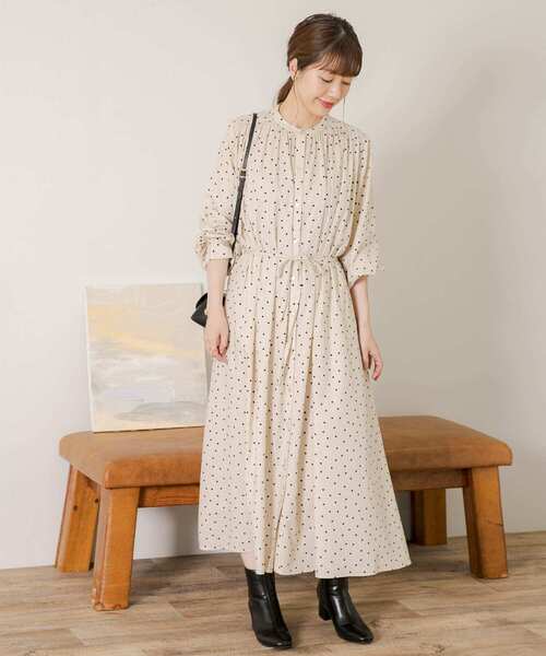 URBAN RESEARCH Sonny Label 長袖ワンピース FREE ベージュ レディース