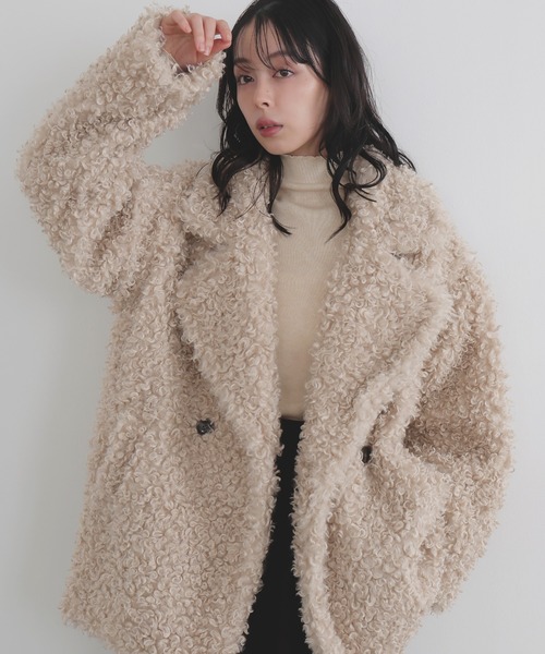 LIAN（リアン） ピーコート pコート プードルファーテーラードコート