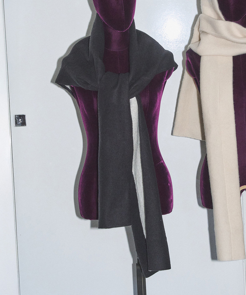 2025AW La Maison de Lyllis ウールスカーフ La Maison de Lyllis／KERCHIEF ウールジャージースカーフ｜ナノ