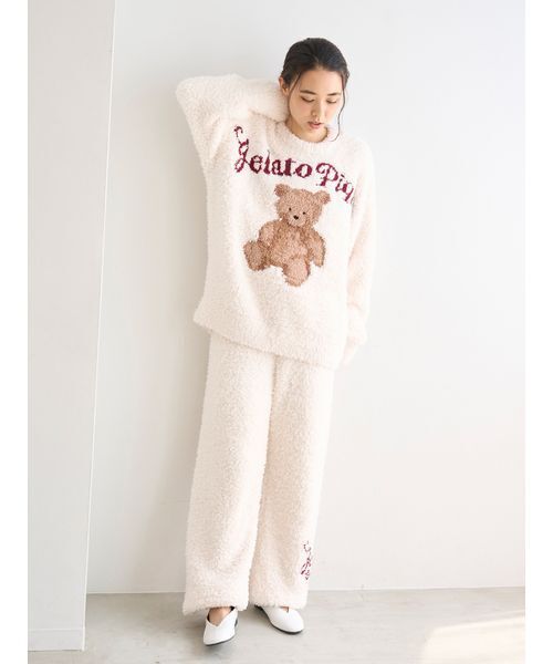 上下セット　gelato piqueアランネップＢＩＧパーカ＆レギンス新品 gelato pique（ジェラートピケ） パジャマ ルームウェア 「HOLIDAY