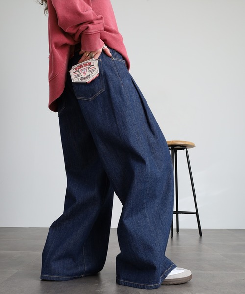 ジーンズ デニム デニムパンツ GUESS JEANS G12 Pleated Extra Wide