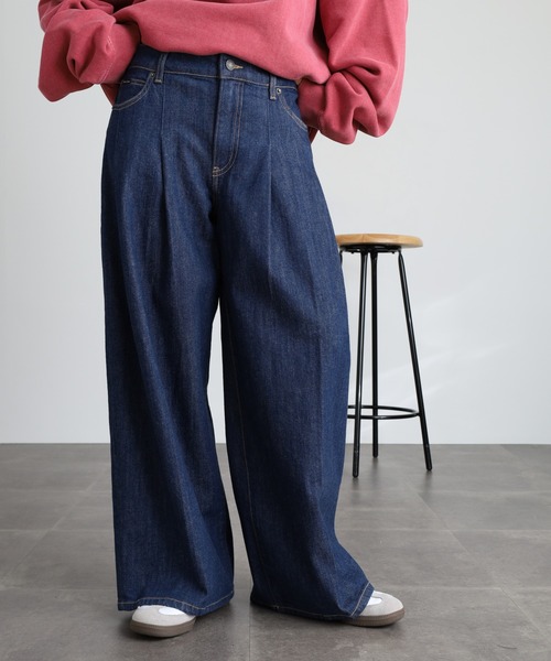 ジーンズ デニム デニムパンツ GUESS JEANS G12 Pleated Extra Wide