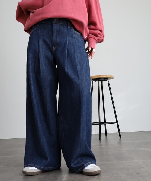 ジーンズ デニム デニムパンツ GUESS JEANS G12 Pleated Extra Wide
