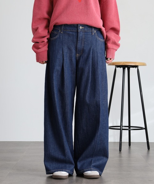 ジーンズ デニム デニムパンツ GUESS JEANS G12 Pleated Extra Wide