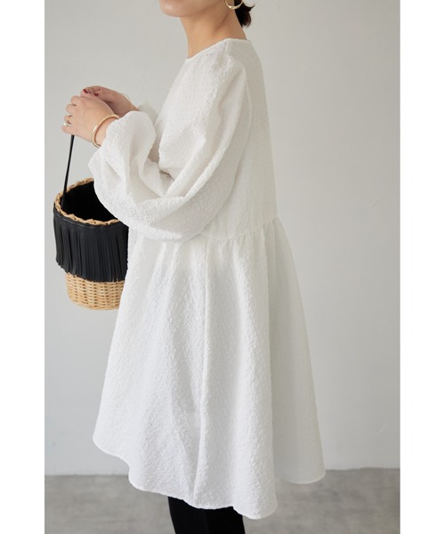 「&. NOSTALGIA」 長袖ワンピース FREE オフホワイト レディース_画像3