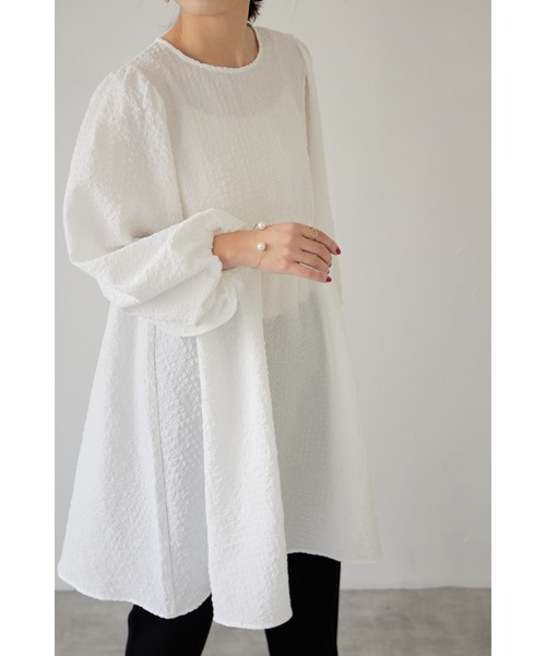 「&. NOSTALGIA」 長袖ワンピース FREE オフホワイト レディース_画像4