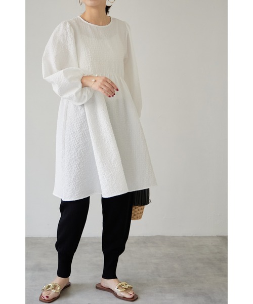 「&. NOSTALGIA」 長袖ワンピース FREE オフホワイト レディース_画像7