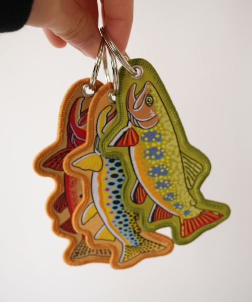 【新品未使用】【 Sowel. / ソエル 】 魚 モチーフ 刺繍 キーリング キーホルダー 「 Sowel. / ソエル 」 魚 モチーフ 刺繍 キーリング
