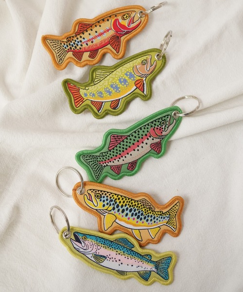 【新品未使用】【 Sowel. / ソエル 】 魚 モチーフ 刺繍 キーリング キーホルダー 「 Sowel. / ソエル 」 魚 モチーフ 刺繍 キーリング