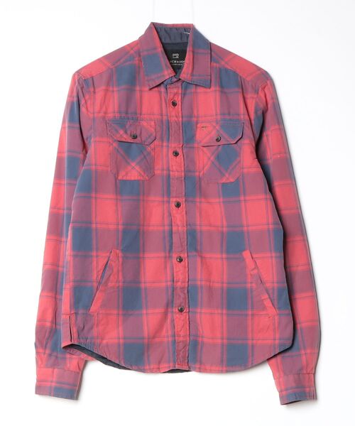 SCOTCH＆SODA（スコッチアンドソーダ） チェック柄長袖シャツ S レッド