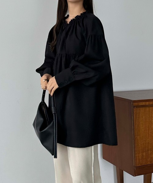 「callautia」 長袖チュニック SMALL ベージュ レディース_画像4