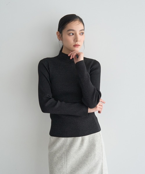 YECCA VECCA（イェッカヴェッカ） ニット セーター ラメ混ハイネック