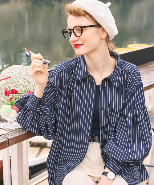 M.anrionさま専用　シーマリー　キャップスリーブブラウス M.anrionさま専用 シーマリー キャップスリーブブラウスの通販はau PAY