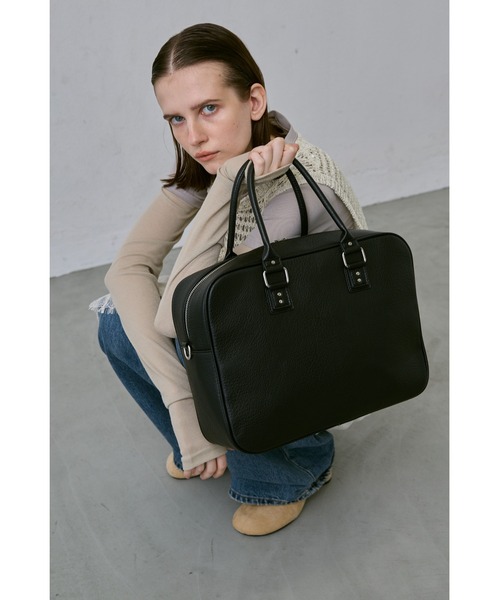 un/neu ボストンバッグ BIGシボスクエアボストン / A4、PC(14inch)収納