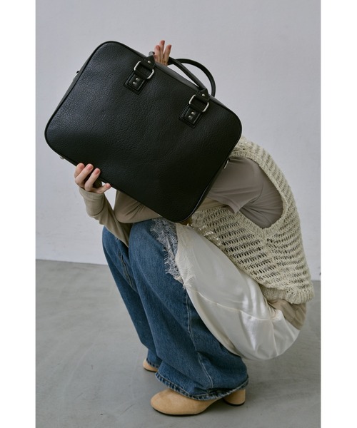 un/neu ボストンバッグ BIGシボスクエアボストン / A4、PC(14inch)収納