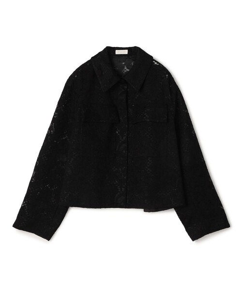 週末限定価格☆ Gypsohila ケーブルフラワーブルゾン ブラック 黒 お花 GPG-609 Cable Flower Blouson | gypsohila