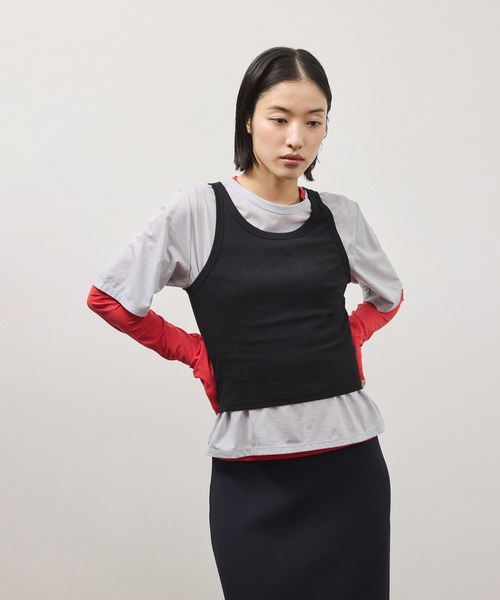 ADAM ET ROPE'（アダムエロペ） tシャツ 3レイヤードジャージー