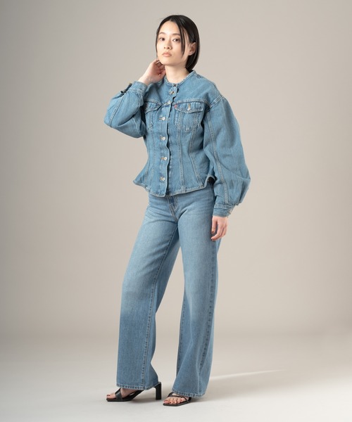 【新品未使用】Bluelea ブルレア デニムジャケット BLUE Levi's（リーバイス） デニムジャケット gジャン SCULPTED トラッカー