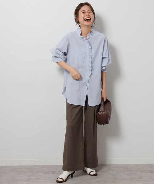 「JOURNAL STANDARD relume」 長袖シャツ FREE ホワイト レディース_画像9