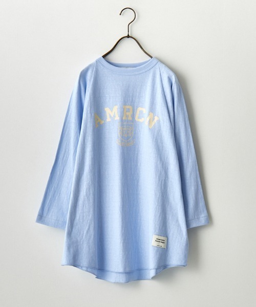 「AMERICANA」 7分袖カットソー ONE SIZE サックスブルー レディース_画像3