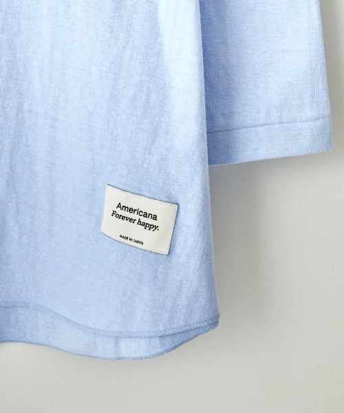 「AMERICANA」 7分袖カットソー ONE SIZE サックスブルー レディース_画像7
