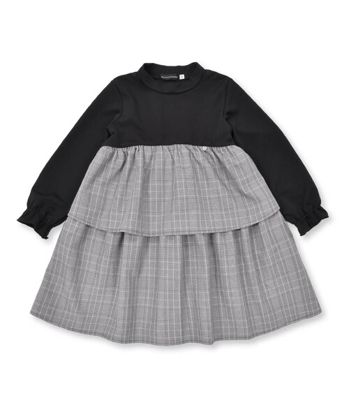 「BeBe Petits Pois Vert」 「KIDS」長袖ワンピース 140cm ネイビー キッズ_画像6