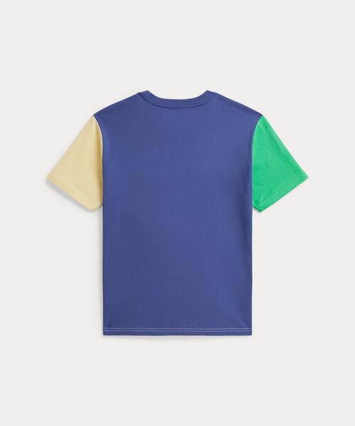 tシャツ カラーブロック コットン ジャージー Tシャツ キッズ 子供服 男の子の画像