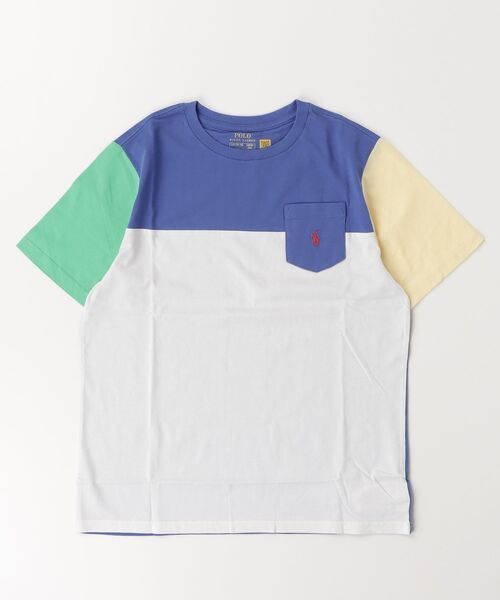 tシャツ カラーブロック コットン ジャージー Tシャツ キッズ 子供服 男の子の画像