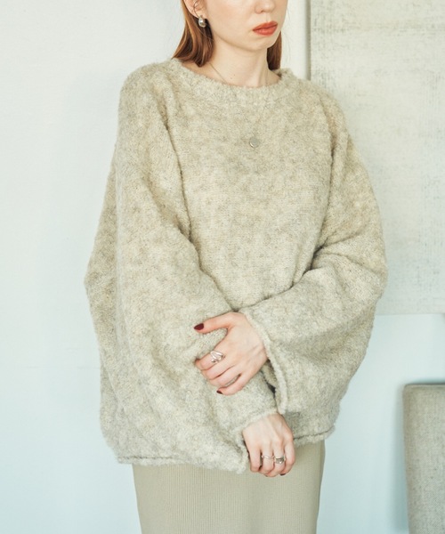 「hinari」 長袖ニット FREE アイボリー レディース_画像8