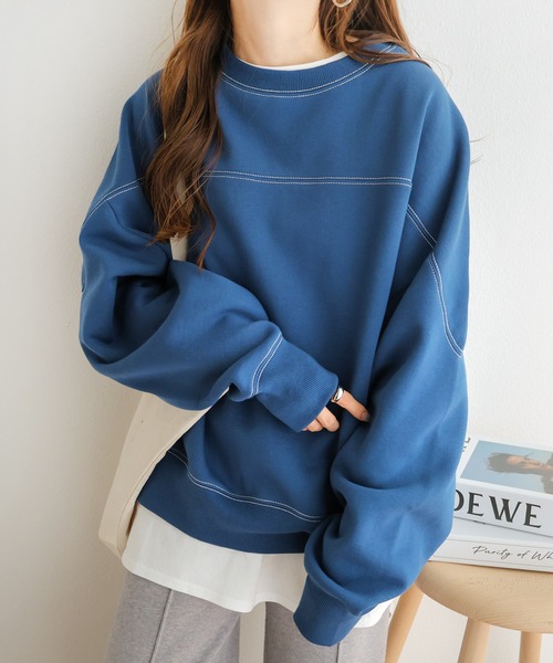 「andme」 「alma design」スウェットカットソー S ベージュ レディース_画像4