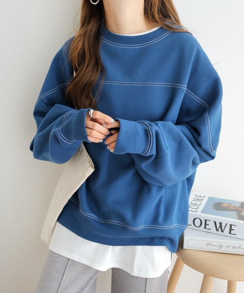 「andme」 「alma design」スウェットカットソー S ベージュ レディース_画像5