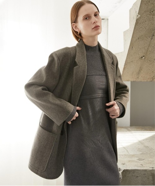 「LA PEAU DE GEM」 ニットワンピース FREE グレー レディース_画像2