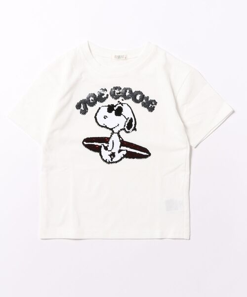 PEANUTS tシャツ PEANUTS JOE COOL リバーシブル スパンコール 半袖T