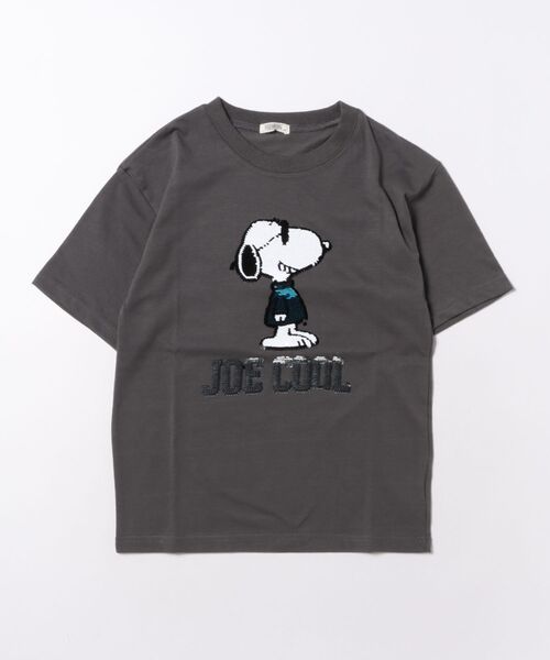 PEANUTS tシャツ PEANUTS JOE COOL リバーシブル スパンコール 半袖T