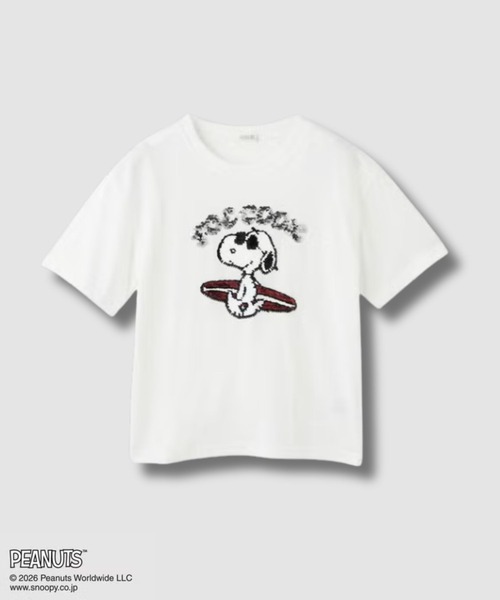 PEANUTS tシャツ PEANUTS JOE COOL リバーシブル スパンコール 半袖T