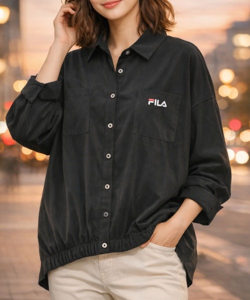 FILA（フィラ） ブラウス シャツ FILA UV 前後差デザイン背裏モチーフ