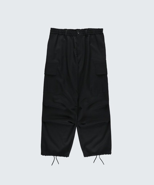 【sulvam】ウールギャバジン サルエルボンテージパンツ ブラック/M パンツ 「sulvam/サルバム」ギャバジンカーゴボンテージパンツ メンズ