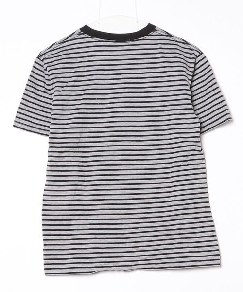 「Magine」 ボーダー柄半袖Tシャツ 44 グレー メンズ_画像2